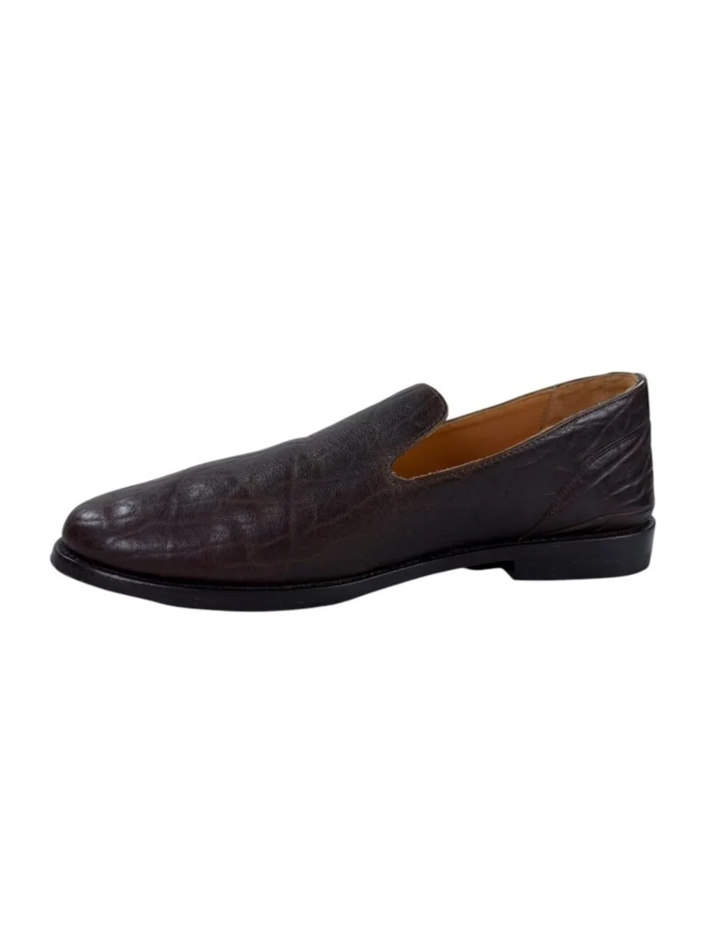 TECOVAS Monterrey Slip-On Loafers Mens Size 11D Hickory Brown Bison Leather